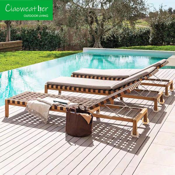 Garden Wood Balcony Chair for Outdoor Terrace Leisure Courtyard Teak Vine