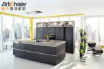 American Style Classical Solid Wood Grey Shaker Kitchen Cabinet in Gray and
