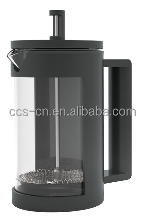 Portable Coffee Makers High Borosilicate Glass Coffee Press Black Plastic French Press