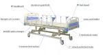 3 function manual medical hospital bed for patient 3 crank hospital bed