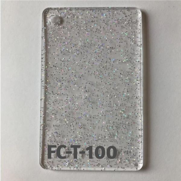 1050mm × 1860mm Glitter Acrylic Sheets Cast Transparent Plexiglass Acrylic