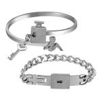 Personalized Stainless Steel Jewelry Key Lock Couples Fashion Bracelet