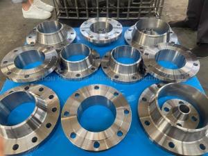 Quality 150LB Forged Steel Flange Long Welding Neck ASTM A105 A105N Valve Industry wholesale