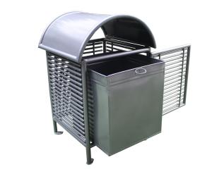 Quality Customized Outdoor Trash Cans , Steel Trash Bin For Park Street wholesale