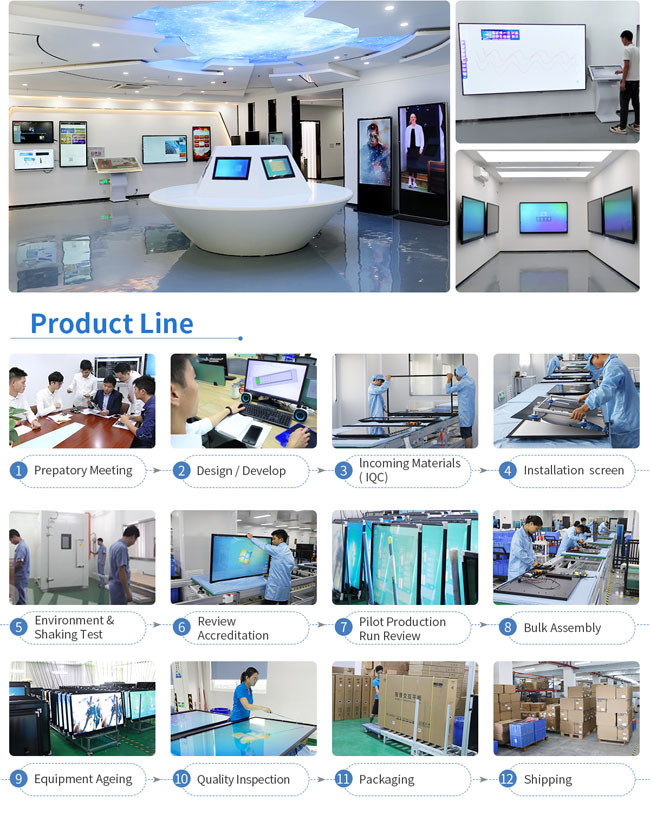 CE Supported Vertical Digital Signage 32 Inch Free Standing LCD Display