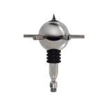 Silver Outdoor Lightning Air Termination Rod SUS304 Corrosion Resistance
