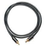 RCA Digital Audio Cable 3.5mm Output 1/1 Double Male Plate Metal Black PVC