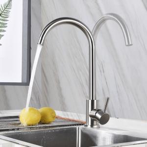 Quality OEM 304 Kitchen Sink Faucets Single Handle Hot Cold Water Tap Lead Free wholesale
