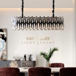 Living room chandeliers decoration round crystal lighting for Bedroom dining
