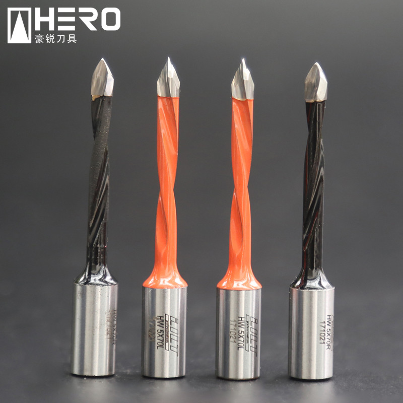 2 Flutes Through Hole Drilling , Flat Head Drill Bit 70mm Length Straight Shank