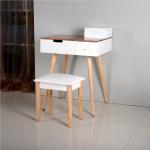 European style packaging large capacity wood grain makeup dressing table