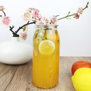 Quality 650ml Tea Clear Round Plastic Container Bottles With Snap Lids wholesale