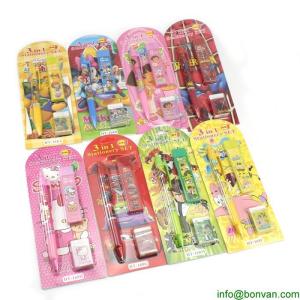 Quality best selling kids school gift mini penicl stationery set,custom school kit wholesale