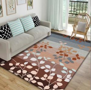 Quality Flower And Plant Printed Simple Living Room Floor Carpet Special Style wholesale