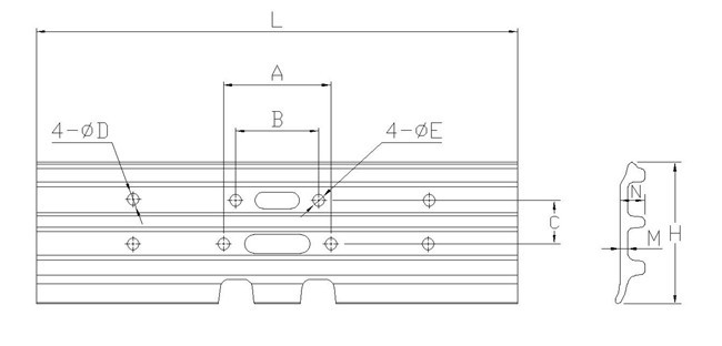 161-6304 25MnB Steel Excavator Track Shoe For E324D