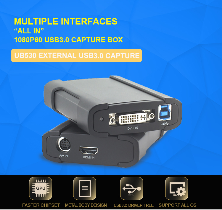 1920x1080P60 Live Streaming HDM1 Game Capture Device High Performance