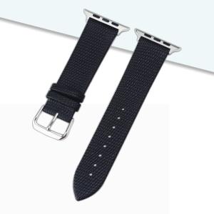 Quality Watch band for Iwatch Series 5 4 3 Lizard Pattern Cow Genuine leather Black Bracelet Strap wristband 38mm 40mm 42mm 44m wholesale