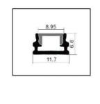 Floor Cabinet Led Aluminium Extrusion Profiles , 45 Degree Aluminum Channel