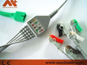 Quality MEK MP 1000, MP 600, MP 500 Compatible 5 Lead Clip Direct-Connect ECG Cable wholesale