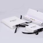 Paperboard Packaging Gift Box Set 157g Necklace Bracelet Jewelry With Ribbon