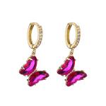 Cubic 18k gold plated hoop earrings