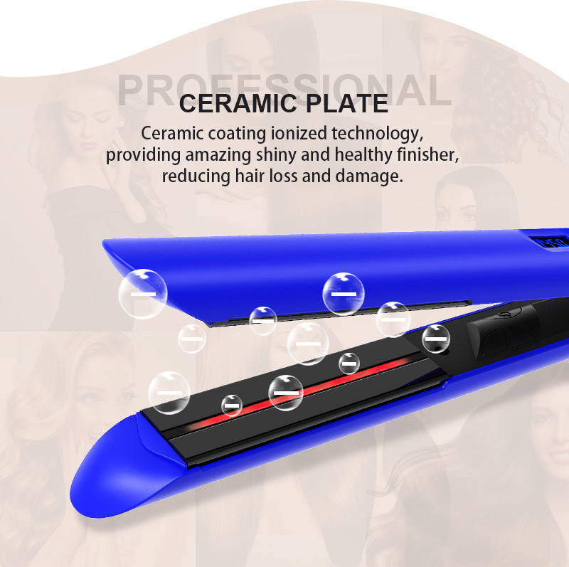 Professional Flat Iron Infrared Hair Straightener Tourmaline And Ceramic Plates
