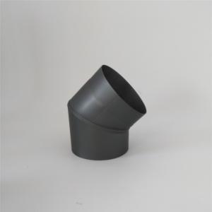 Quality 45 Degree Bend Black Chimney Pipe , Stainless Steel Single Wall Stove Pipe Wet V2 wholesale