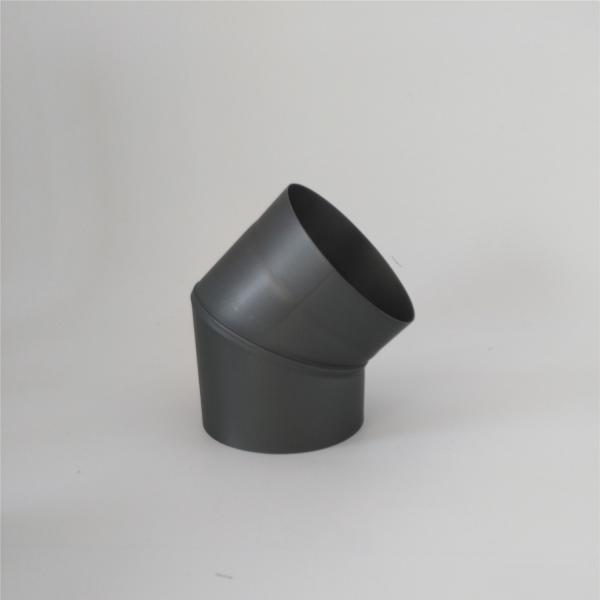 45 Degree Bend Black Chimney Pipe , Stainless Steel Single Wall Stove Pipe Wet