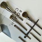 Metal Wooden Handle Makeup Brushes 8PCS Face And Eyes Cosmetic