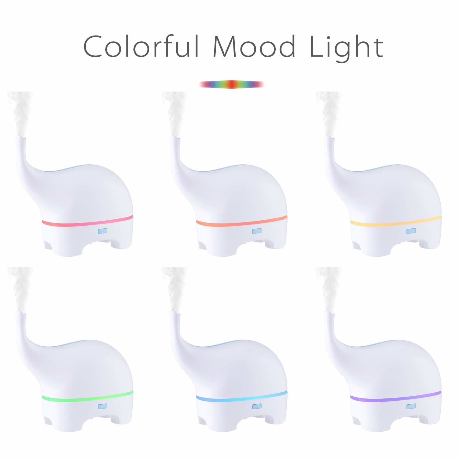White Elephant 120ml Ultrasonic Aroma Diffuser For Baby Room