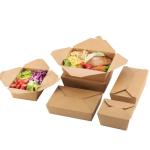 Oilproof Kraft Paper Custom Food Packaging Boxes 18g PE Coating