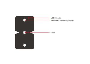 Quality Black Fiber Optic Drop Cable High Practicability Novel Flute Design wholesale