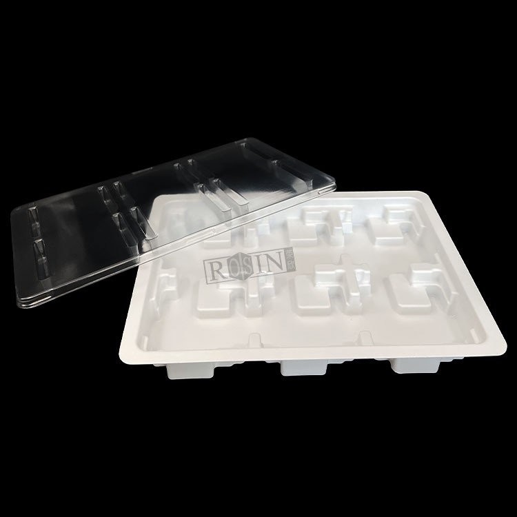 White Electronic Tray Plastic Anti Static Customizable Effectively Protection