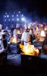 Outdoor Hibachi Table Barbecue Mobile Teppanyaki Grill Table