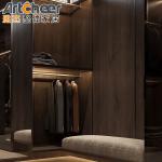 Modern Design Wooden Bedroom Furniture with Glass Door and Cupboards Walk-in
