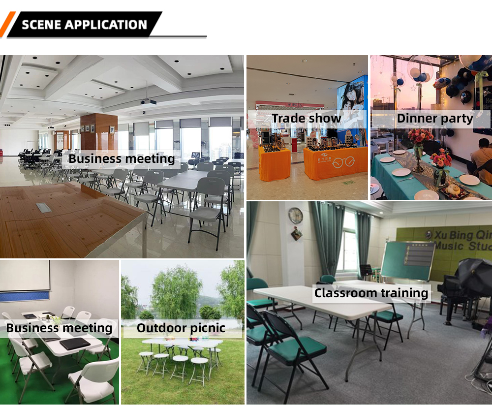 Outdoor 10 Seater Round Folding Tables That Seat 10 Foldable Banquet Table