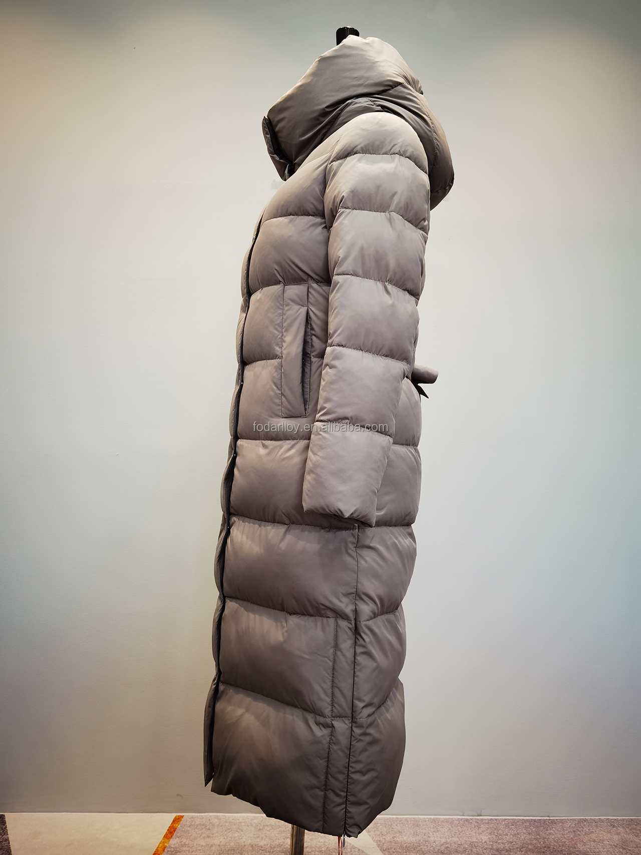 FODARLLOY Ladies Warm Hooded Cotton-padded Clothes Slim Long Down Winter Jackets Women Coats Woman Coat F23168
