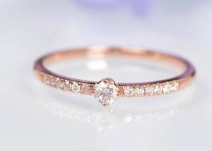 Quality 4mm Real Diamond Jewellery ring 0.25ct Weight Round Cut for Anniversary OEM wholesale