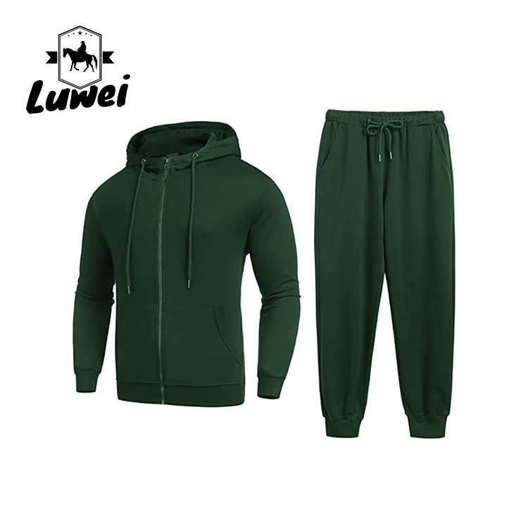Fashion Jogger Pullover Custom Made Oversized Plain Zip Bluza Moletons Mens Sweatsuits 2 Piece Hoodie Tracksuit Sets