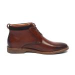 Winter Red Anti Skid Mens Leather Lace Up Dress Boots