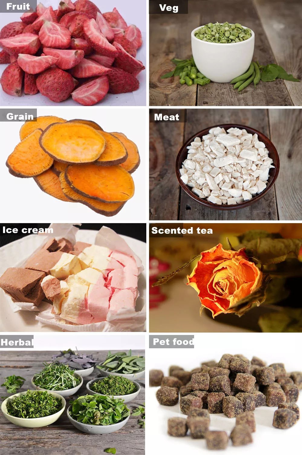 Food Vacuum Freeze Drying Machine For Vegetable and Fruit Drying