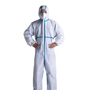Quality Health Care Plastic Isolation Gowns , White Isolation Gowns Logo Printed wholesale