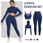 Scunch Butt Lift Crisscross Back Yoga Activewear Sets Breathable Mesh