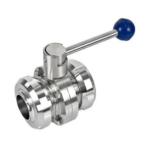 Quality ISO9001 Certified SS304 SS316 Sanitary Stainless Steel Weld End Manual Type Butterfly Valve for Gas Media Distribution wholesale