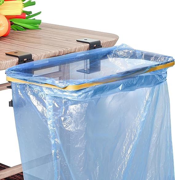 Outdoor Garbage Support Metal Garbage Plastic Bag Holder Door Back Type Rubbish Bag Frame