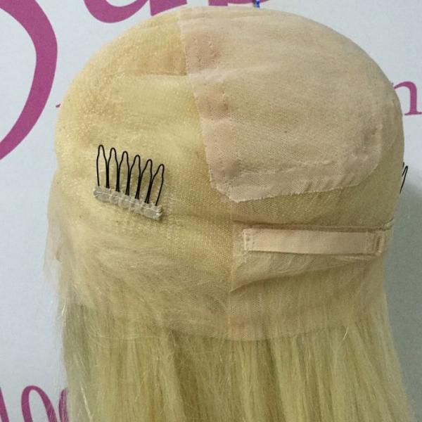 613 Blonde Pre Bonded Hair Extensions Transparent Full Lace Wigs Straight For