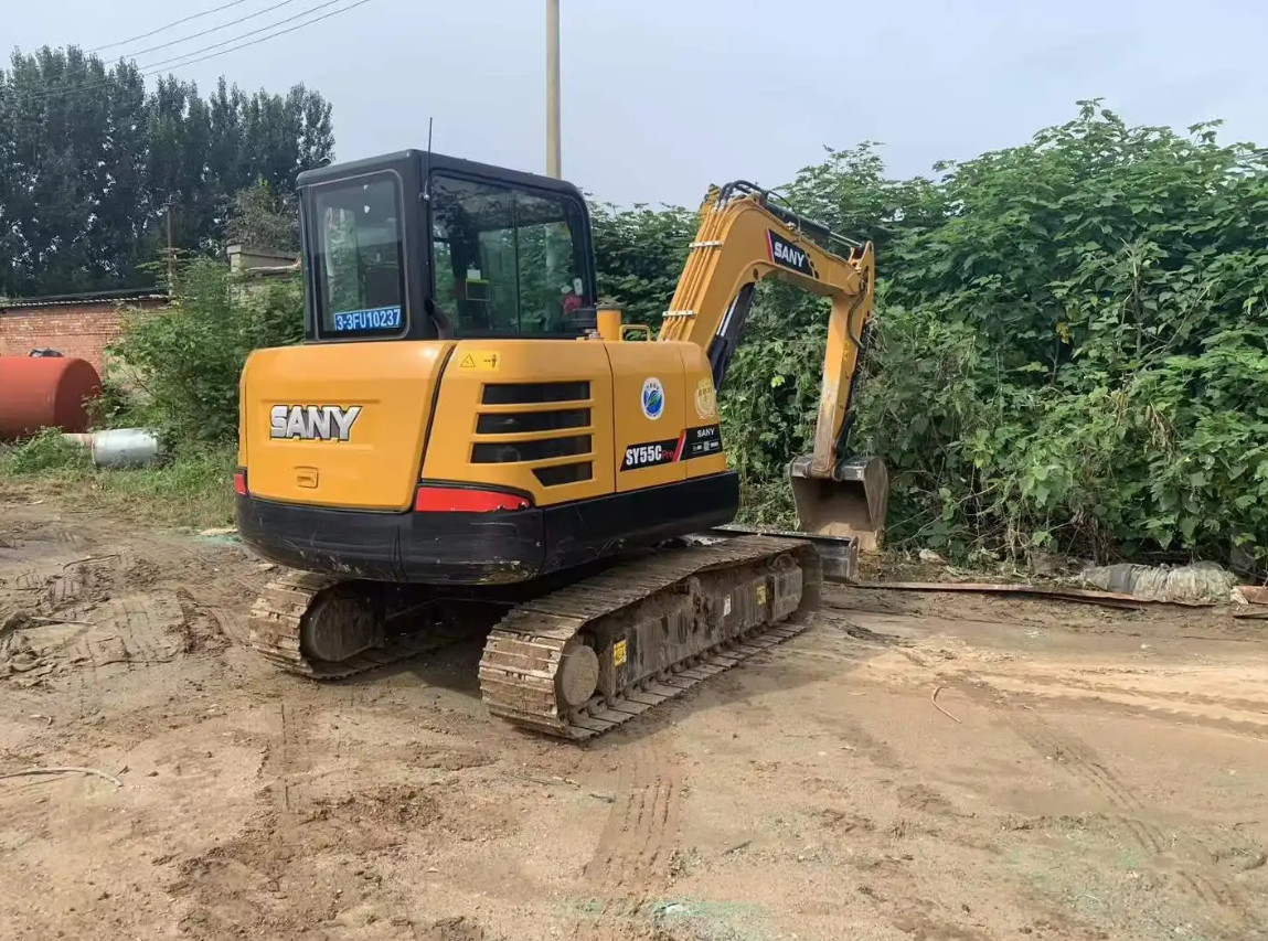 Popular Second Hand 5T Mini Digger Used Sany SY55C Crawler Excavator