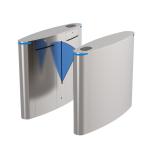 Indoor / Outdoor Pedestrian Flap Barrier Gate Turnstile System Dry Contact Input