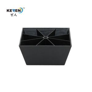 Quality KR-P0113 65mm Height Plastic Furniture Legs Replacement Easy Fitting Reduce Slip wholesale