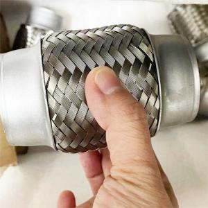 Quality Id 40mm Braided Bellows Stainless Steel Exhaust Parts With 1.2mm Welded Pipe wholesale